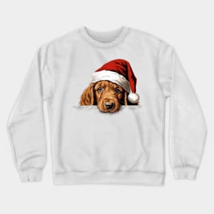 Christmas Peeking Puppy Crewneck Sweatshirt